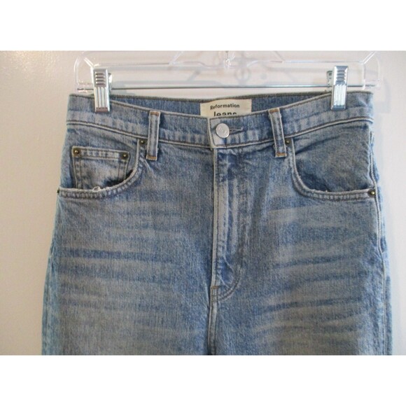 Reformation Womens Sz 27 Stevie Ultra High Rise Jeans Malta Medium Wash - Picture 3 of 11